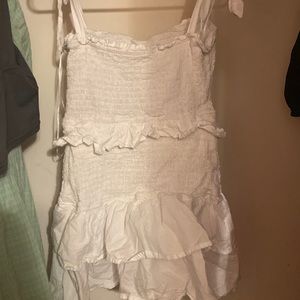 Cute white smocked grad dress